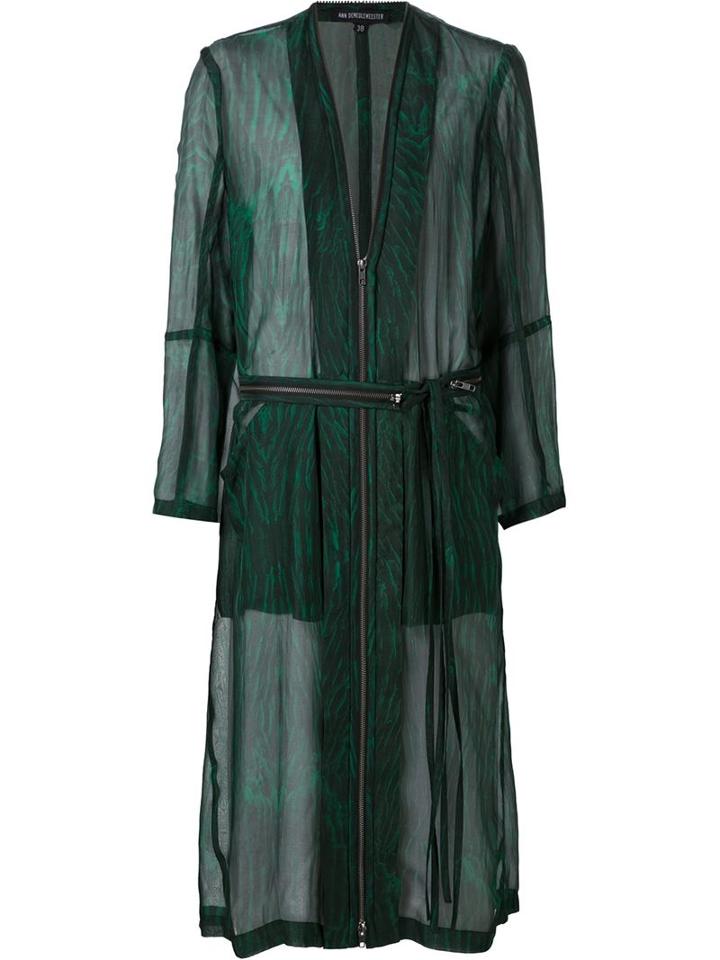 Ann Demeulemeester Sheer Zip Coat