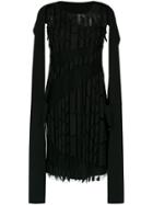 Gloria Coelho Panelled Cape Dress - Black