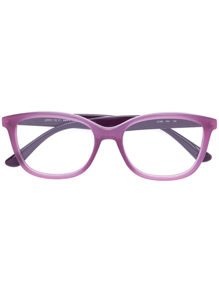 Jimmy Choo Eyewear Thick Frame Glasses - Pink & Purple