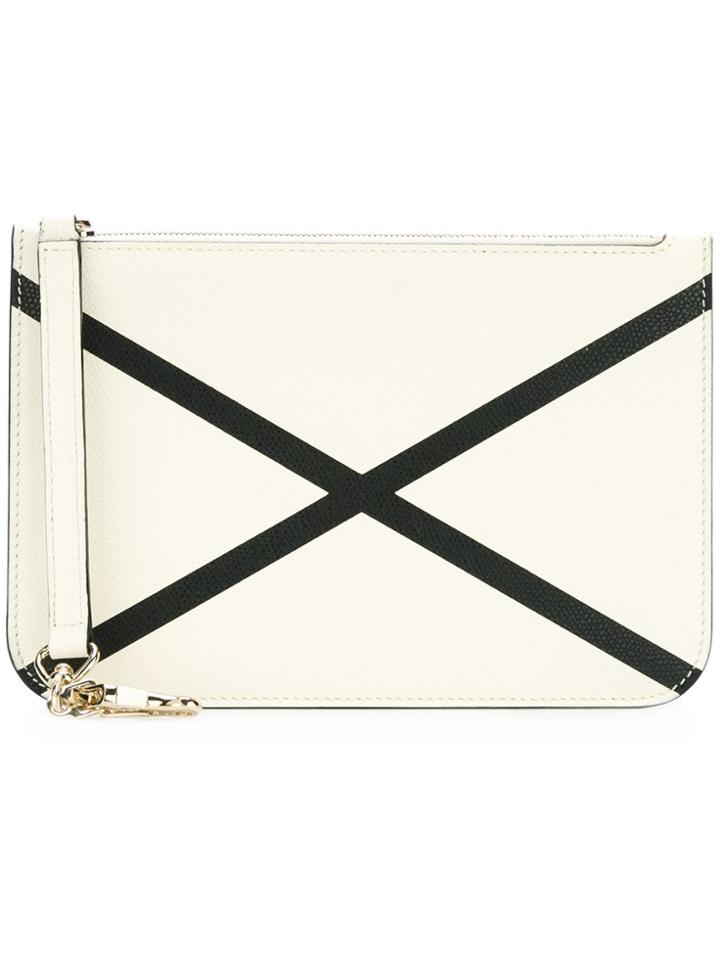 Valextra Classic Clutch - White