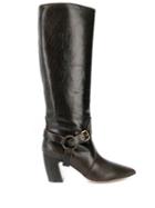 Miu Miu D Ring-embellished Knee Boots - Brown