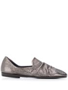 Pantanetti Gathered Front Loafers - Grey