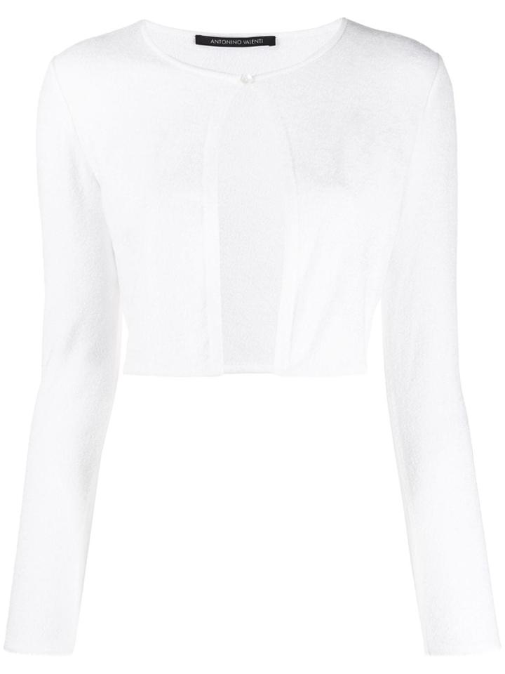 Antonino Valenti Cropped Long-sleeve Cardigan - White