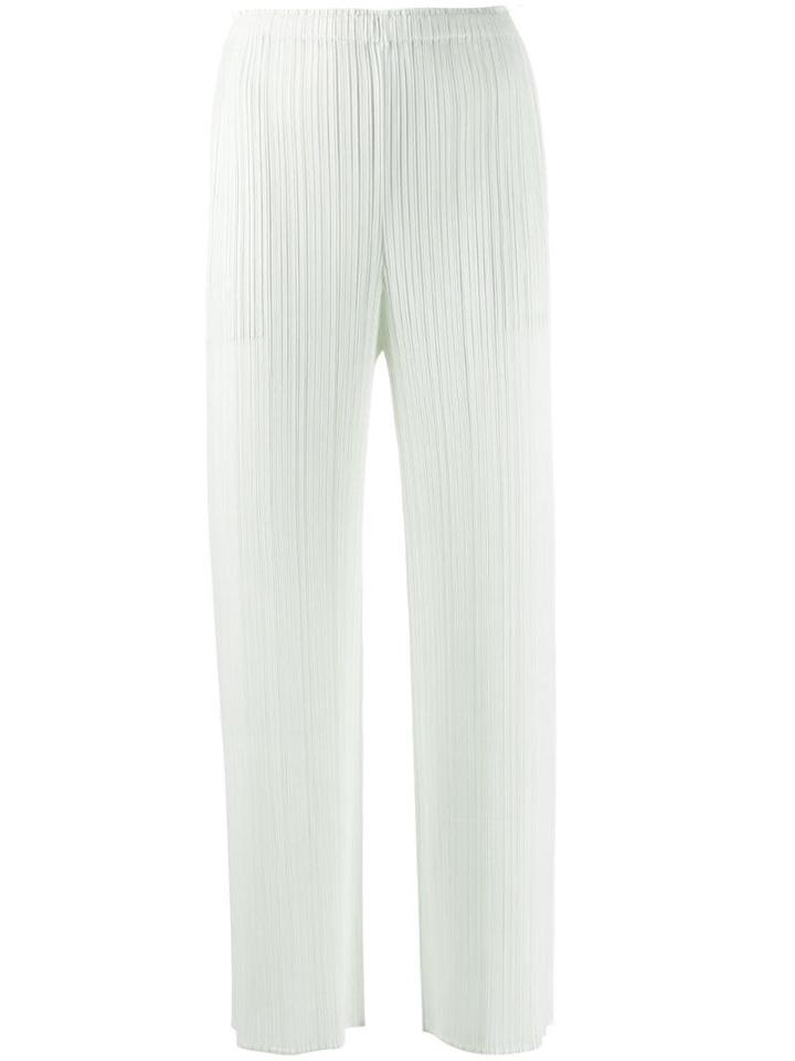 Issey Miyake Pre-owned 1990's Pleated Straight Trousers - Green