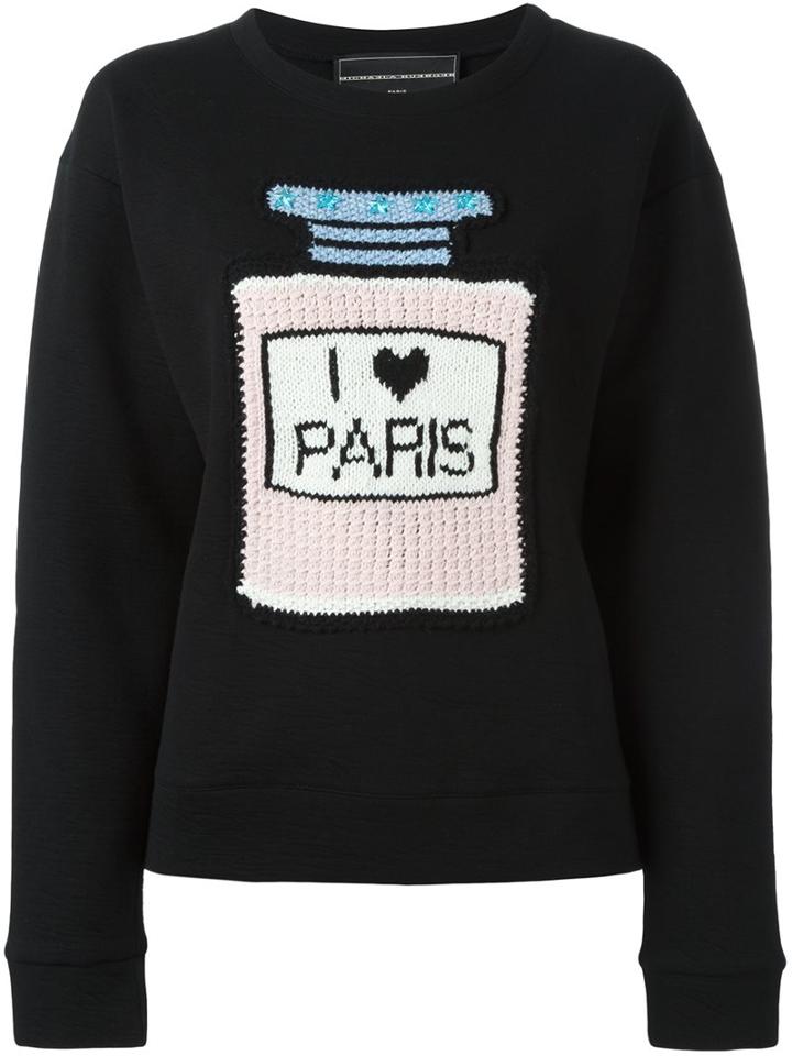 Michaela Buerger 'i Love Paris' Jumper, Women's, Size: Small, Black, Cotton/polyester/merino