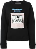 Michaela Buerger 'i Love Paris' Jumper, Women's, Size: Small, Black, Cotton/polyester/merino