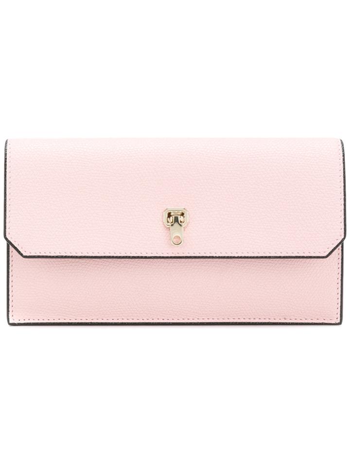 Valextra Removable Cardholder Wallet - Pink & Purple