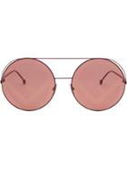 Fendi Eyewear Fendirama Sunglasses - Red