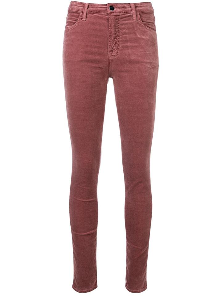 J Brand Skim Fit Trousers - Pink & Purple