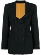 Jean Paul Gaultier Pre-owned Scoop Neck Double-breasted Jacket - Black