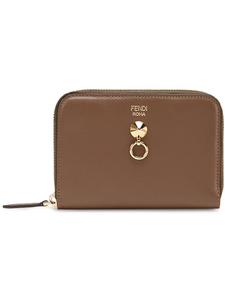 Fendi Small Zip Around Wallet - Brown