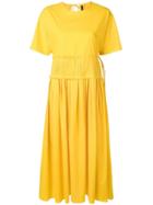 Sara Lanzi Pleated Waist Dress - Yellow