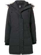 Canada Goose Hooded Mid-length Coat - Black