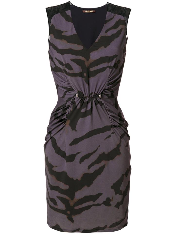 Roberto Cavalli Zebra Print Dress - Grey