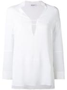 Prada Gathered Seam Blouse - Black