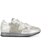 Philippe Model Knit Panel Low Top Trainers - Metallic