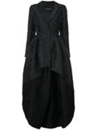 Christian Siriano - Flared Jacquard Jacket - Women - Polyester - 12, Black, Polyester