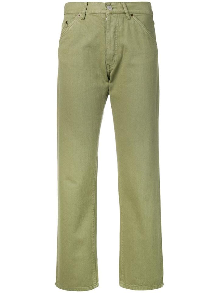 Jacquemus Cropped Straight-leg Jeans - Green