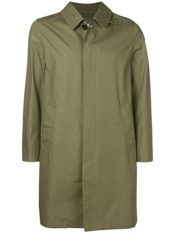 Mackintosh Khaki Cotton Storm System Mackintosh Coat - Green