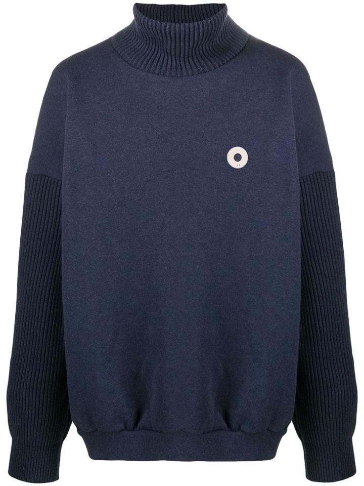 Drôle De Monsieur Roll-neck Sweatshirt - Blue
