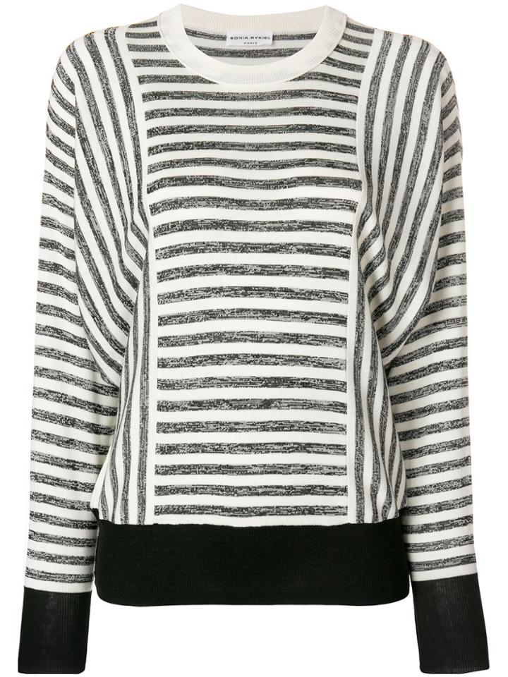 Sonia Rykiel Striped Jersey Jumper - White