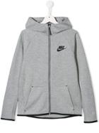 Nike Kids Teen Logo Zipped Hoodie - Grey