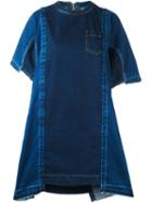 Sacai Panelled Denim Dress, Women's, Size: 4, Blue, Cotton