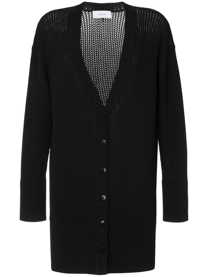 Le Ciel Bleu Mesh Knit Cardigan - Black