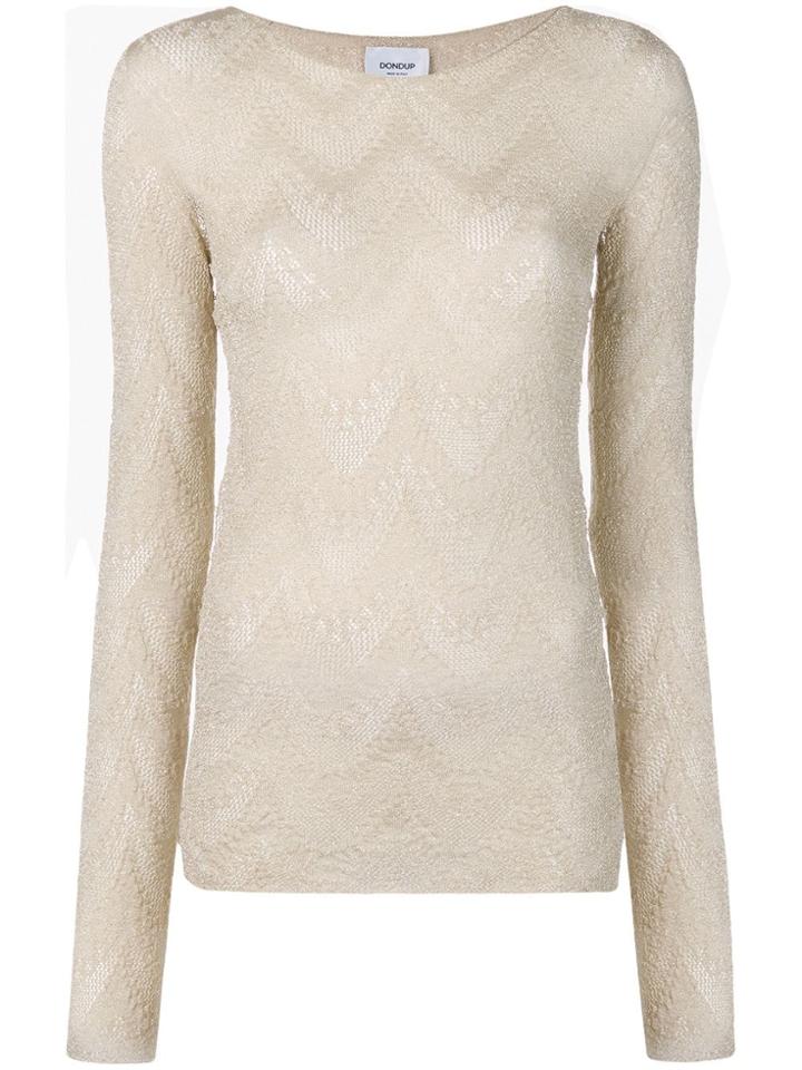 Dondup Long Sleeve Knitted Top - Neutrals