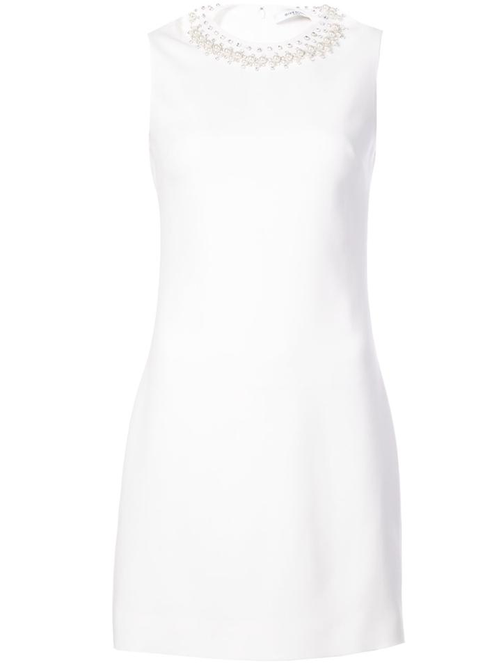 Givenchy Pearl-collar Fitted Dress - White