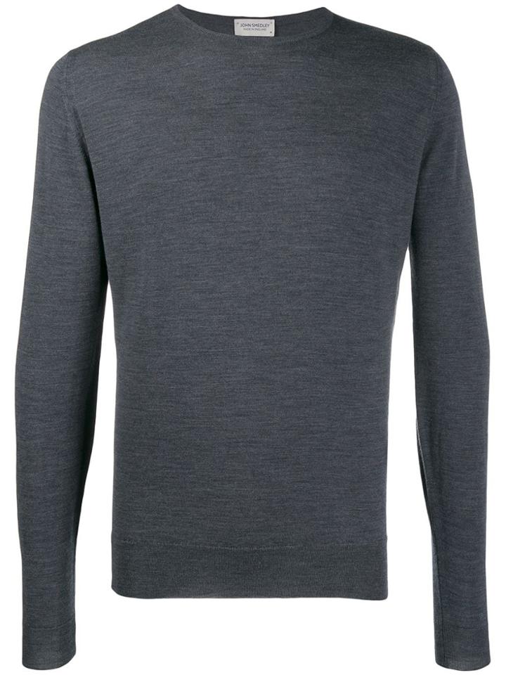 John Smedley Lundy Crew Neck Sweater - Grey