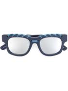 House Of Holland 'ropey' Sunglasses, Women's, Blue, Other Fibres
