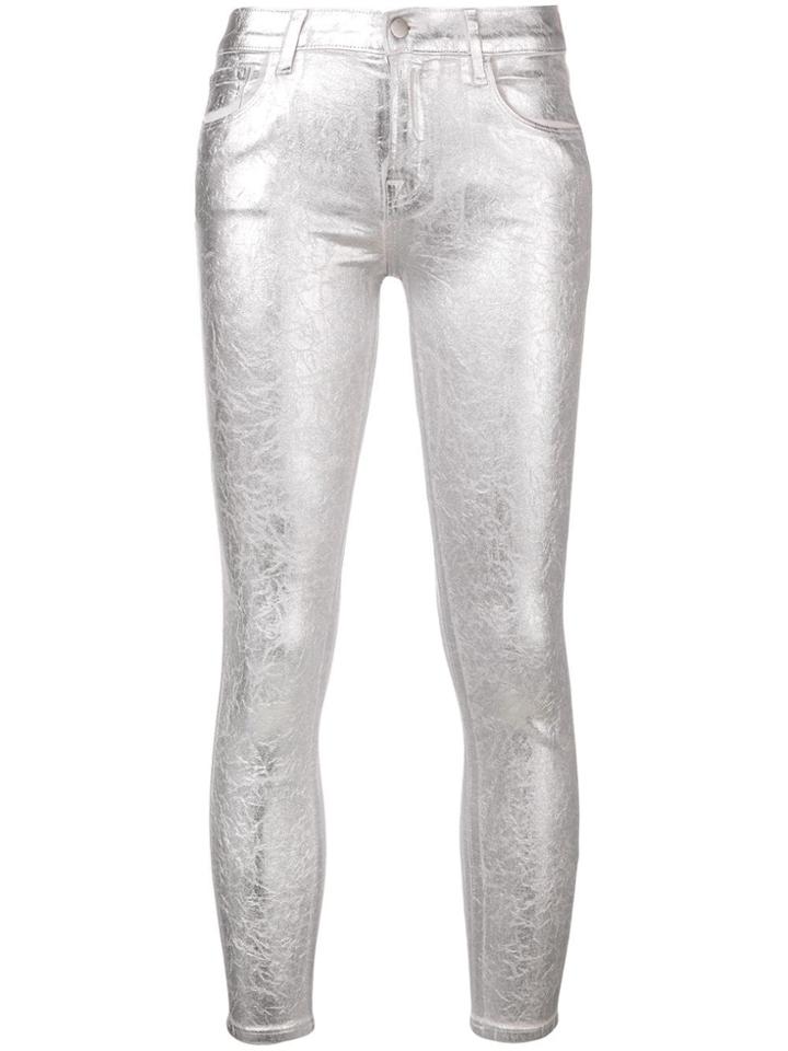 J Brand 835 Mid-rise Cropped Trousers - Silver