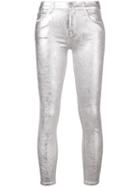 J Brand 835 Mid-rise Cropped Trousers - Silver