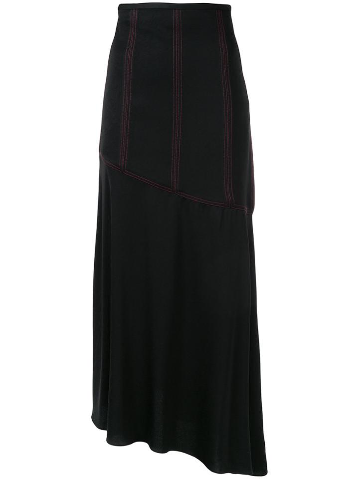 Ellery Howl Fluted Hem Skirt - Black
