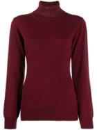 Fabiana Filippi Shimmer Turtle Neck Jumper - Red