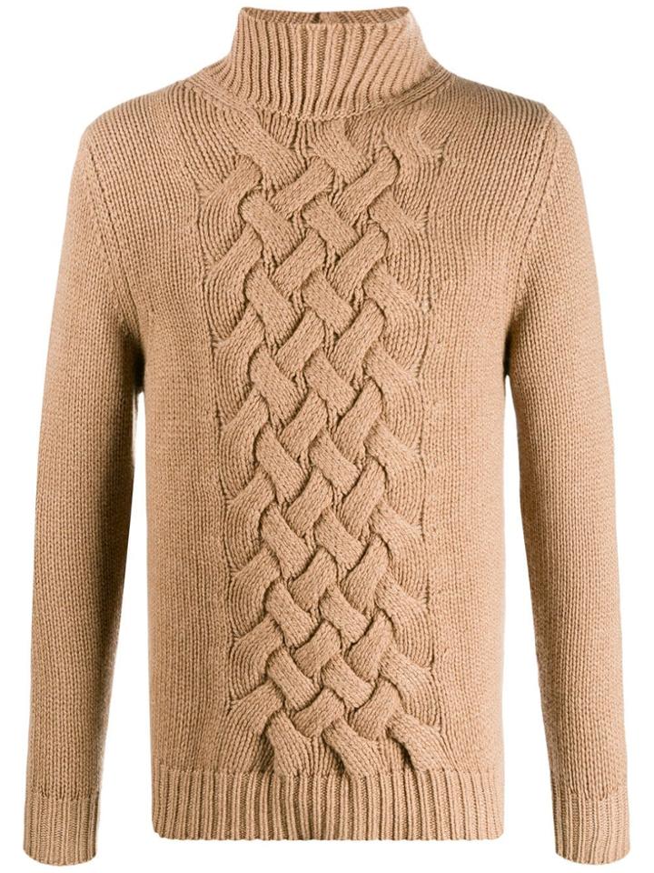 Drumohr Cable Knit Jumper - Brown