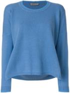 Sportmax Cashmere Flared Knitted Sweater - Blue