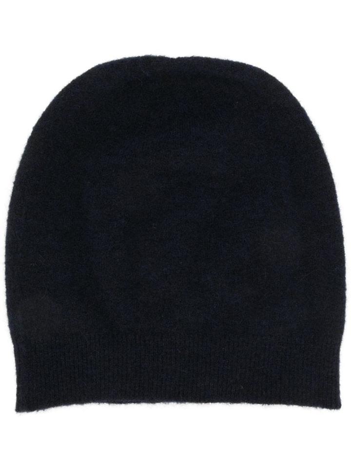 Roberto Collina Ribbed Trim Beanie - Blue