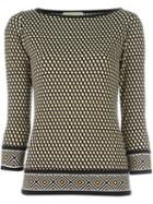 Michael Michael Kors Dotted Print Blouse, Women's, Size: Large, Black, Polyester/spandex/elastane