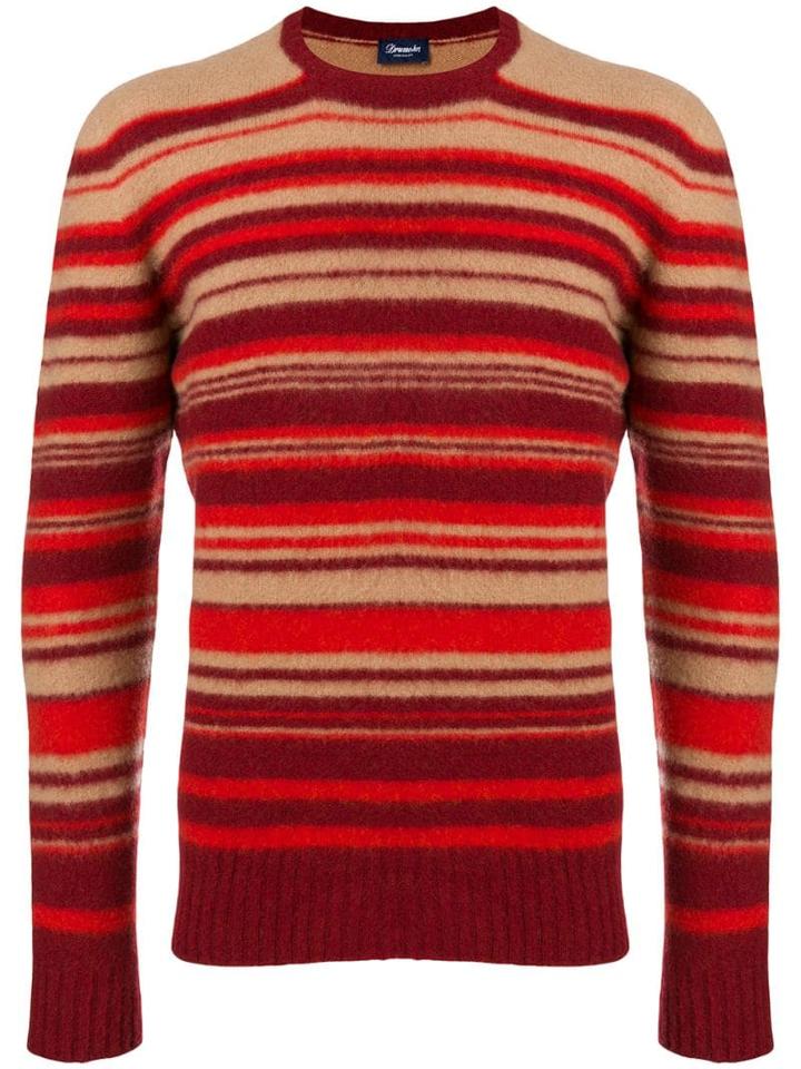 Drumohr Striped Slim-fit Sweater - Yellow