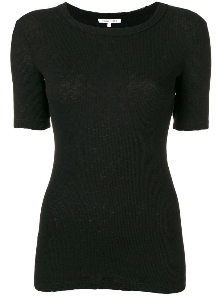 Helmut Lang Ribbed Skinny T-shirt - Black