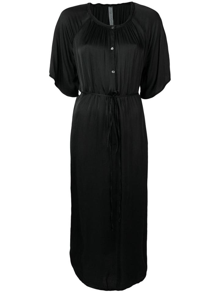 Raquel Allegra Flutter Midi Dress - Black
