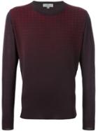 Canali Gradient Effect Jumper, Men's, Size: 54, Red, Wool