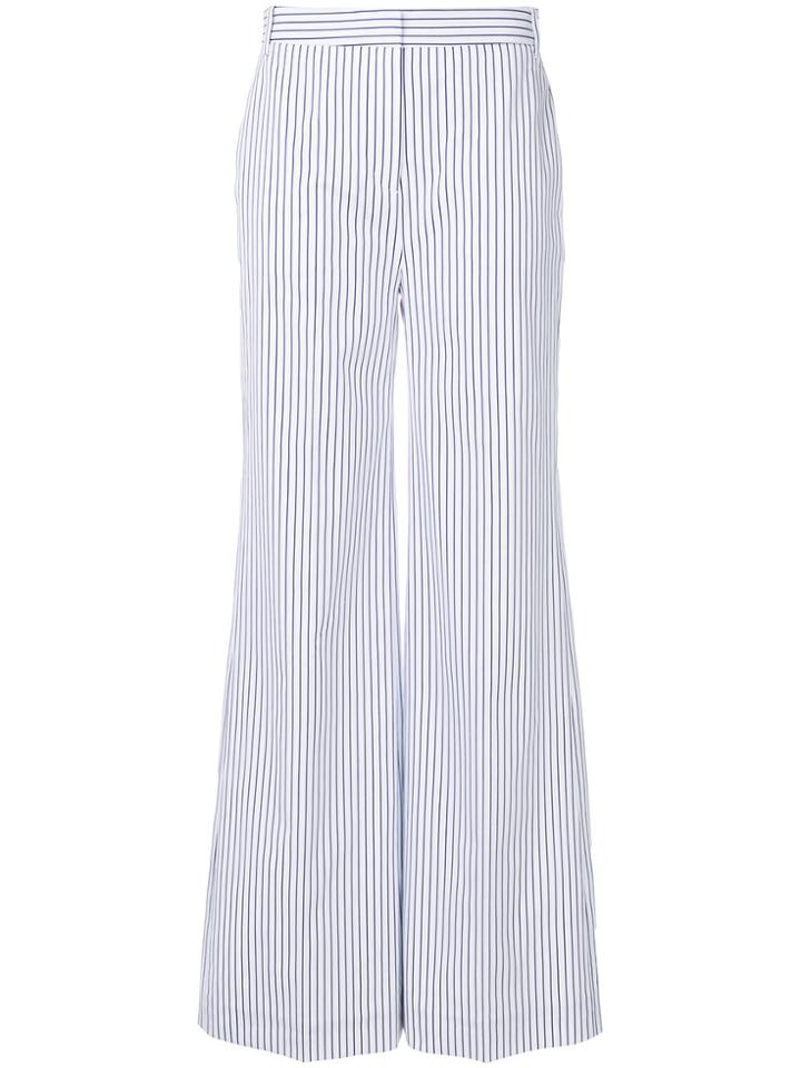 Victoria Victoria Beckham Pinstripe Flared Trousers - White