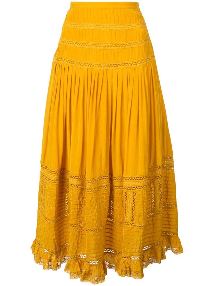 Sea Poppy Midi Skirt - Yellow