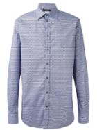 Dolce & Gabbana Printed Shirt, Men's, Size: 42, Blue, Cotton