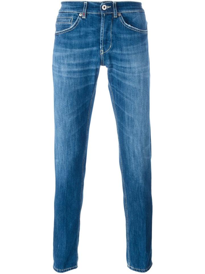 Dondup Skinny Jeans, Men's, Size: 34/34, Blue, Cotton/polyester