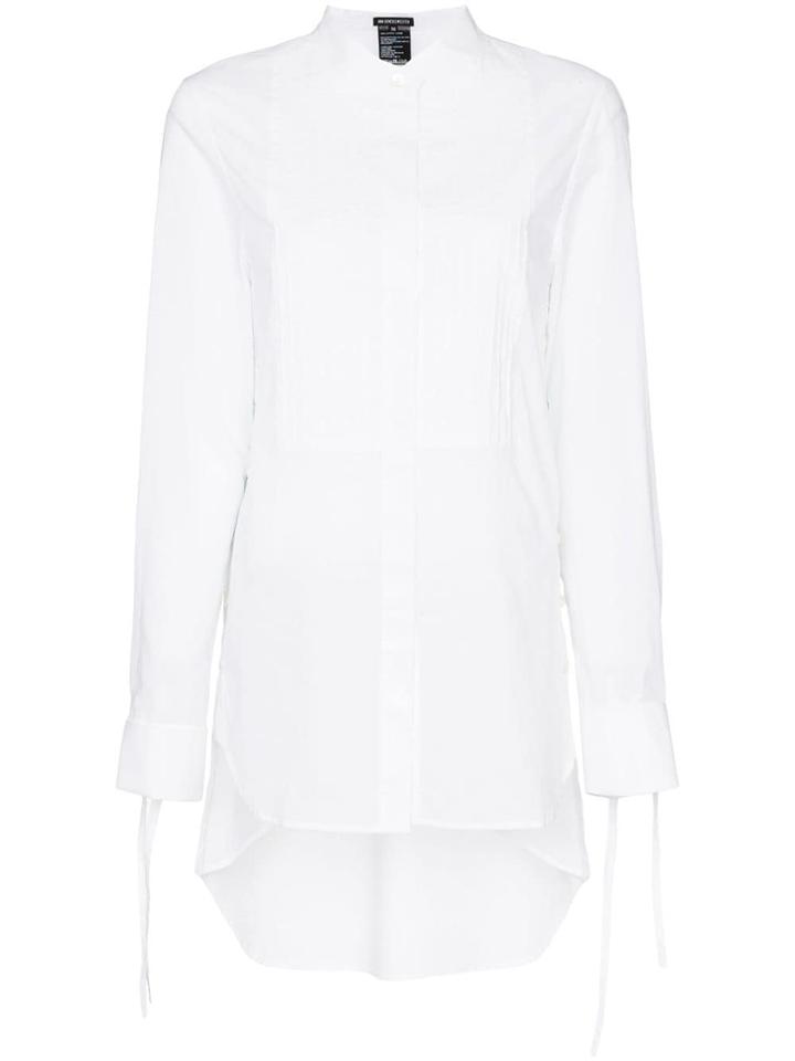 Ann Demeulemeester Pleated Bib Shirt - White