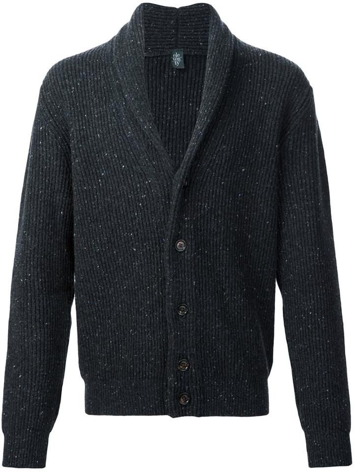 Eleventy Shawl Collar Cardigan, Men's, Size: Xl, Grey, Merino